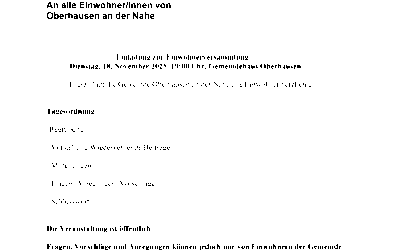 Einwohnerversammlung 18.11.2025