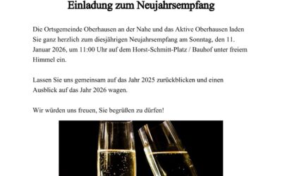 Einladung zum Neujahrsempfang 11.01.2026 11:00